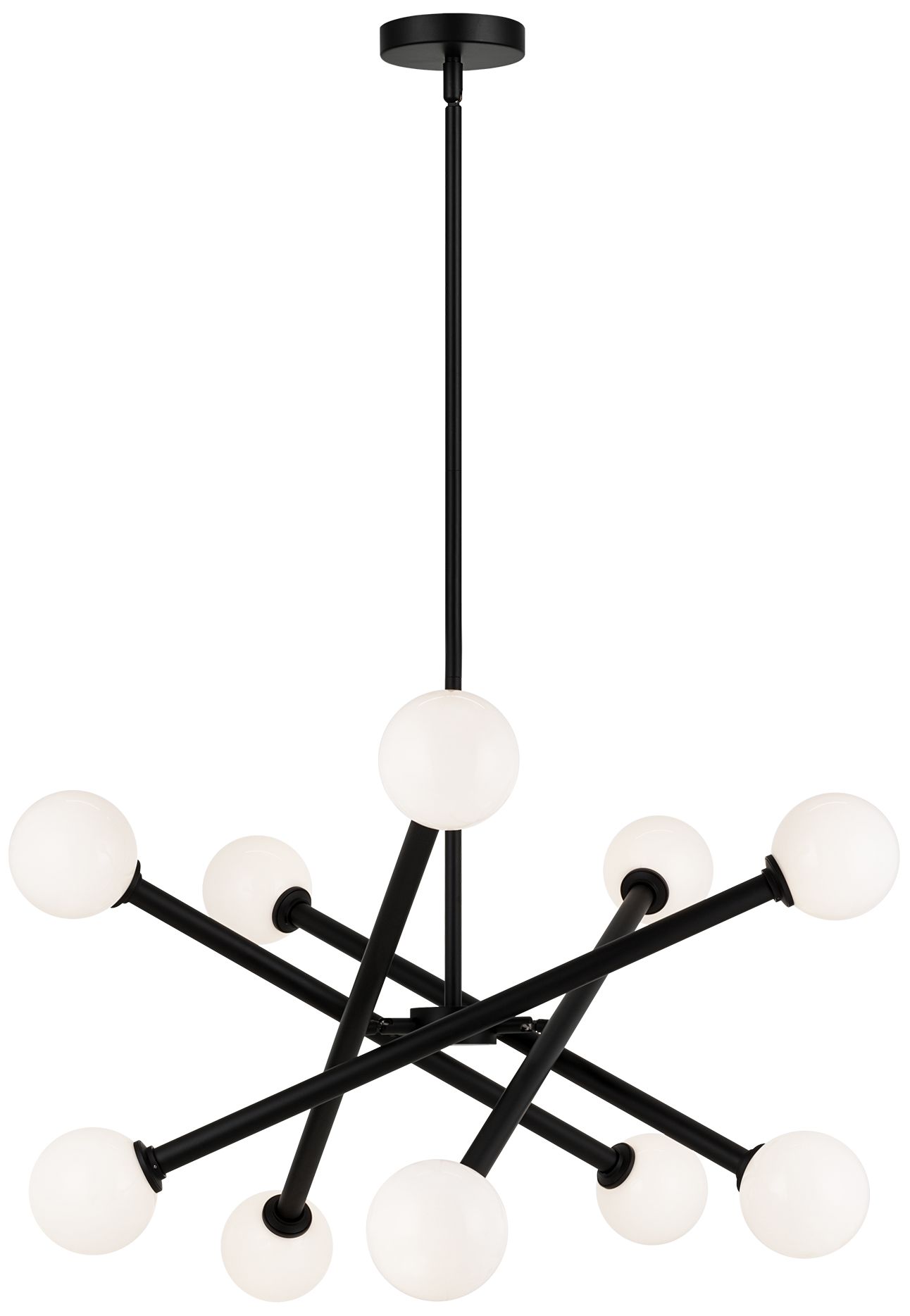 Matteo 10 LT MATCHSTIX BLACK  PENDANT -ROUND OPAL GLASS