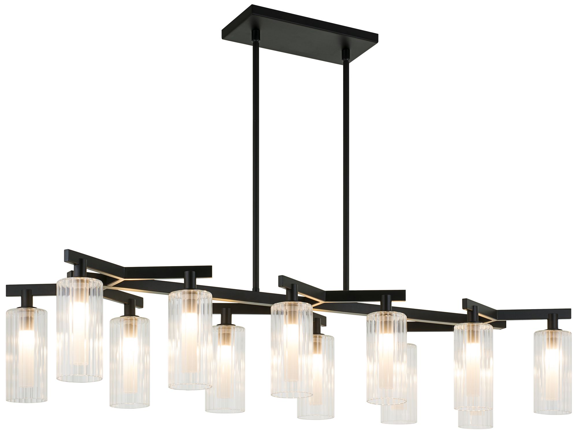 Matteo 12 LT  L44.9 KRISTOF BLACK CHANDELIER GLASS SHADE