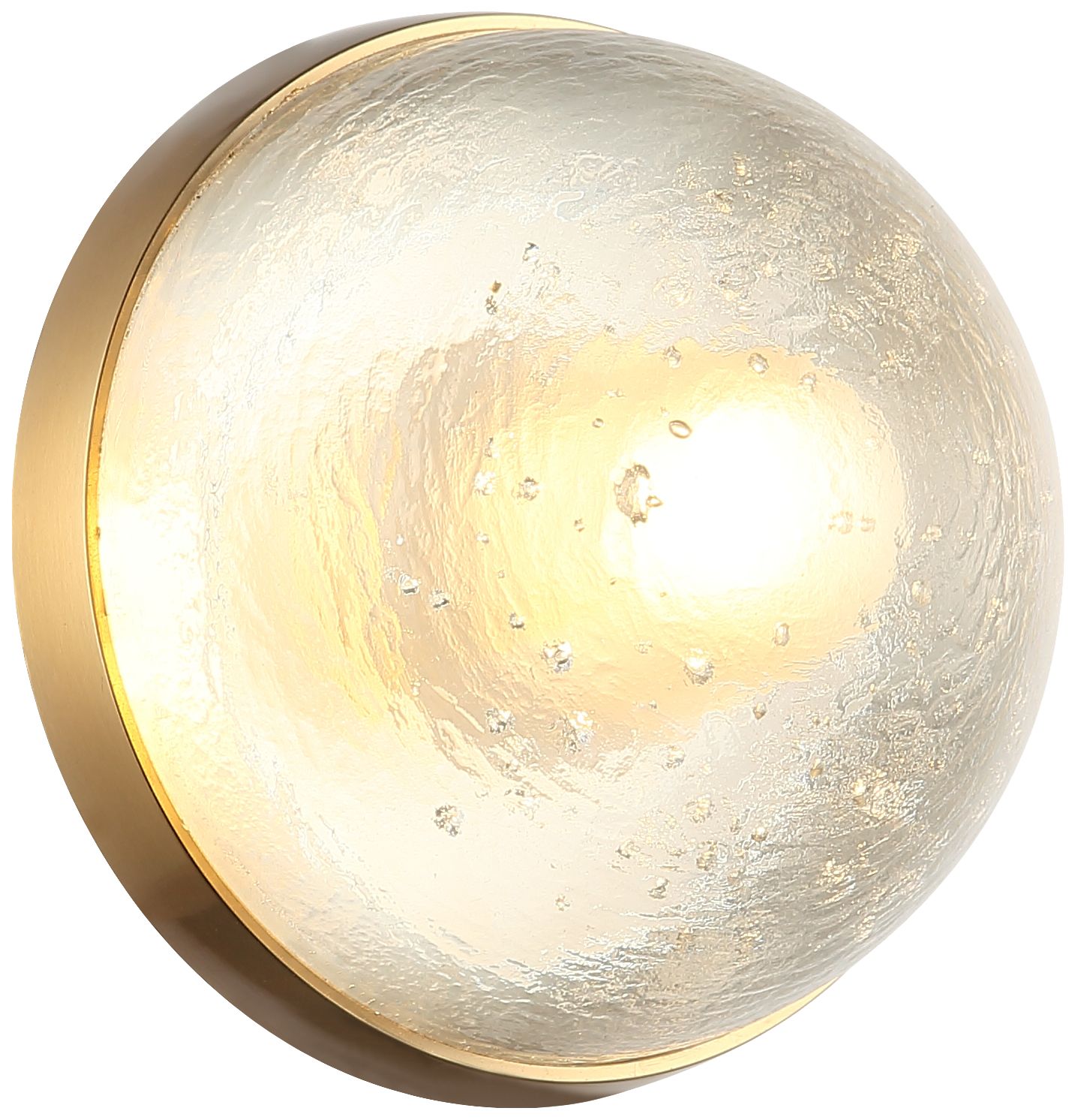 Matteo 1LT 4.3" "MISTY" AGED GOLD WALL SCONCE / GLASS SHADE G9 5W