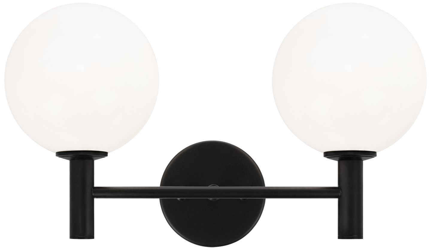 Matteo 2 LT 7W COSMO WALL SCONCE IRON+ALUMINUM-BK-OPAL GLASS