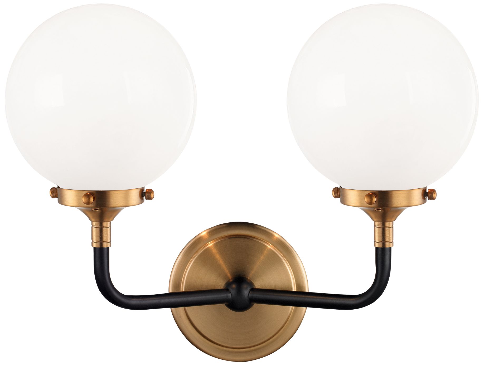 Matteo 2 LT "PARTICLES" AGED GOLD WALL SCONCE WITH OPAL GLASS