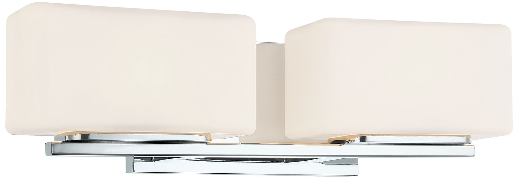 Matteo 2 LT  W CHICLET CHROME WALL SCONCE -OPAL GLASS