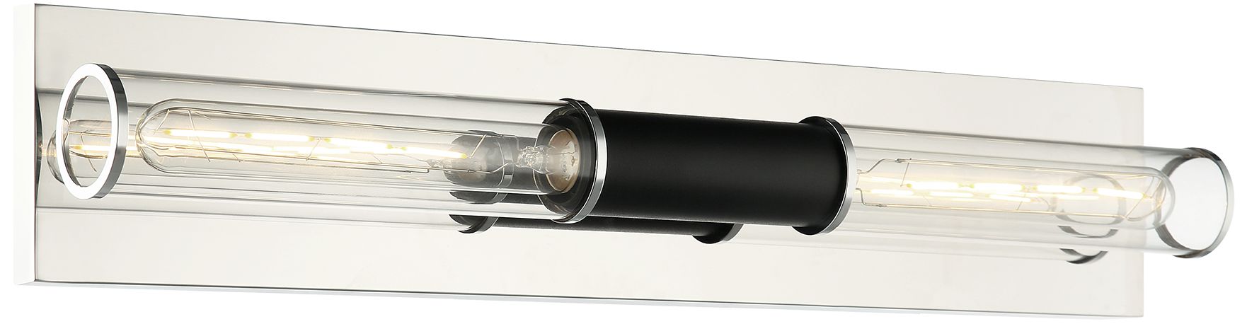 Matteo 24" "TUBO" MATTE BLACK+CH WALL SC