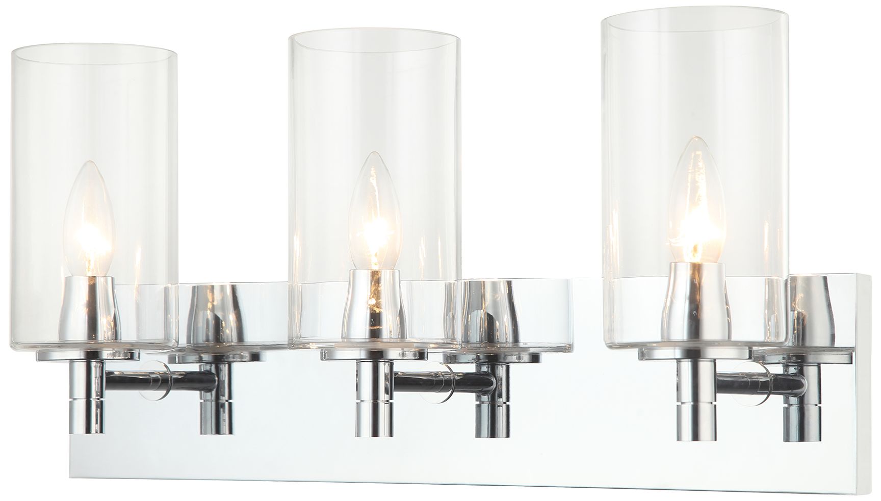 Matteo 3 LT CANDELA  WALL SCONCE-CHROME-CLEAR GLASS
