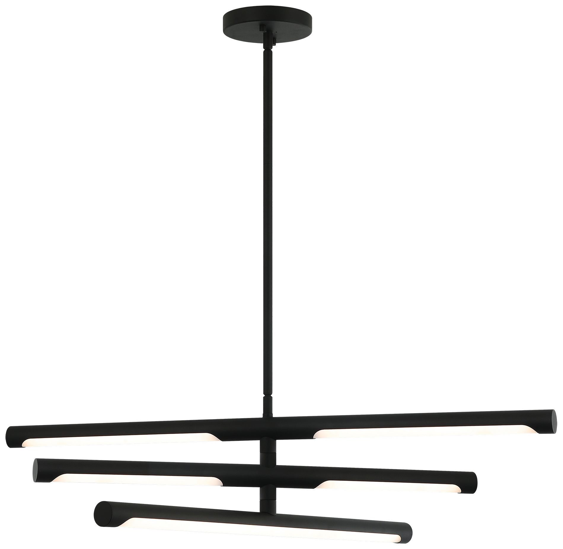 Matteo 36 3 TIER LED NOVELLE MATTE BLACK PENDANT