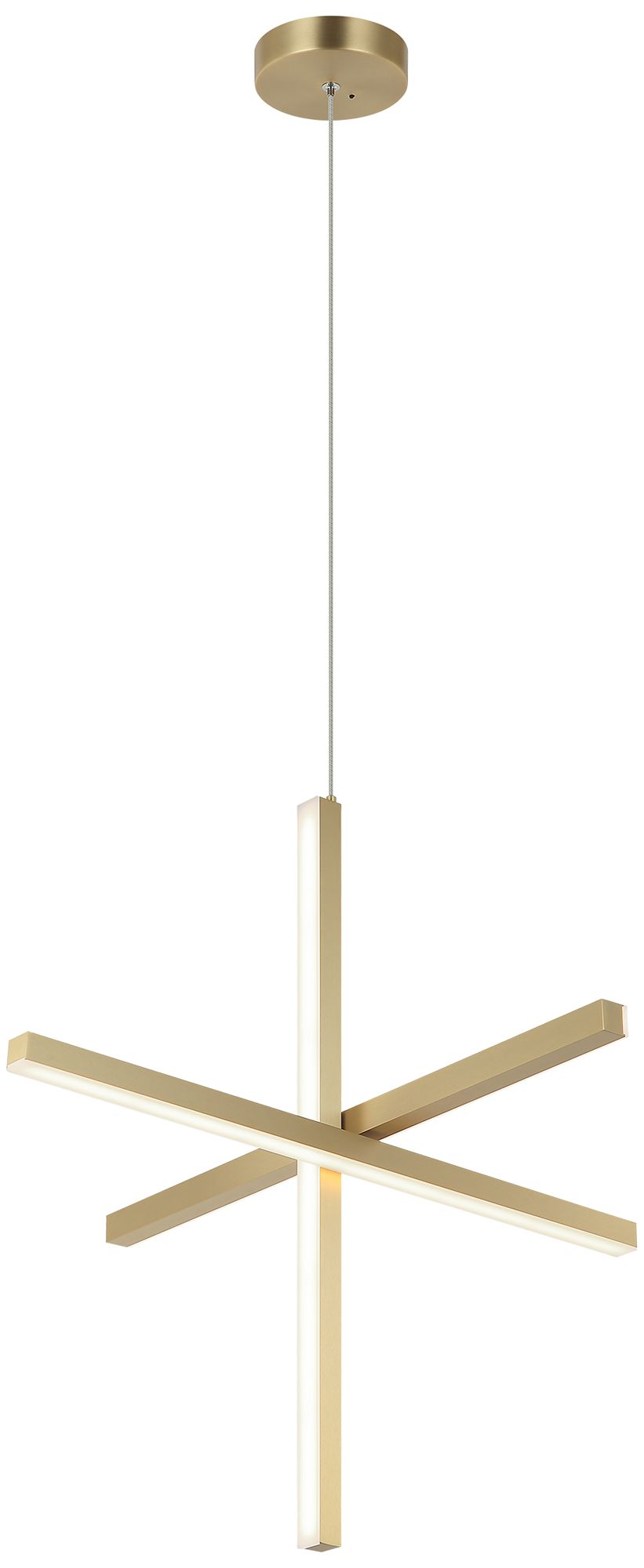 Matteo 3LT D24" "CROSLEY" BRUSHED GOLD CHANDELIER
