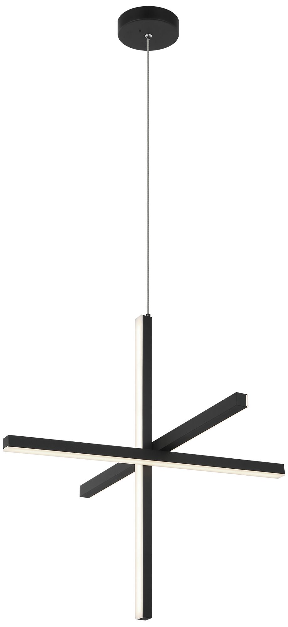 Matteo 3LT D24" "CROSLEY" MATTE BLACK CHANDELIER