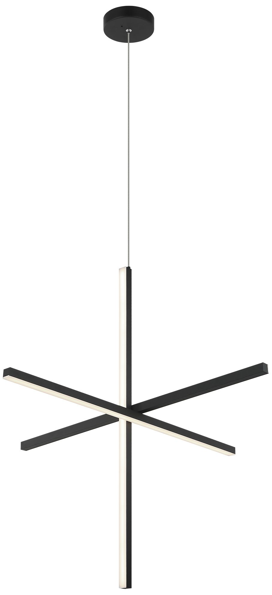 Matteo 3LT D36" "CROSLEY" MATTE BLACK CHANDELIER