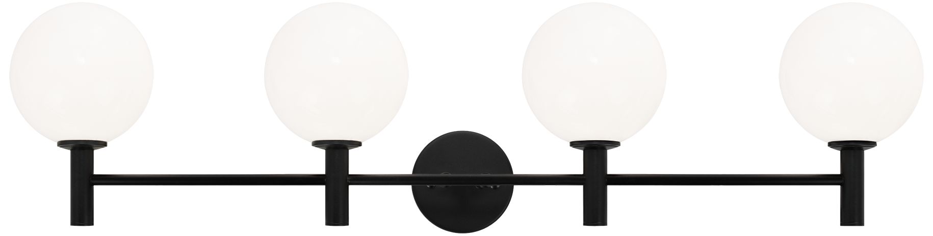 Matteo 4 LT 36W COSMO WALL SCONCE IRON+ALUMINUM-BK-OPAL GLASS