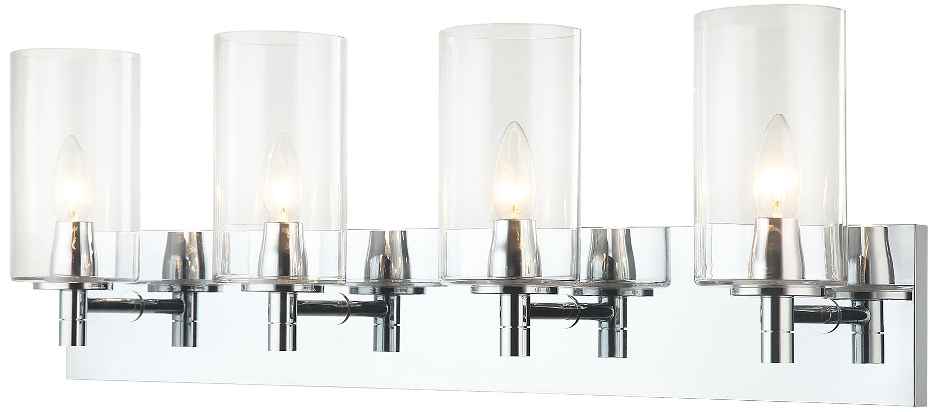 Matteo 4 LT CANDELA  WALL SCONCE-CHROME-CLEAR GLASS