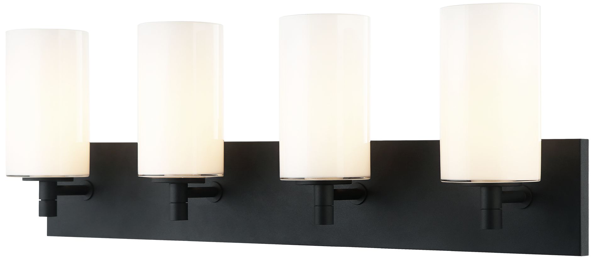 Matteo 4 LT CANDELA  WALL SCONCE-MATTE BLACK-OPAL GLASS
