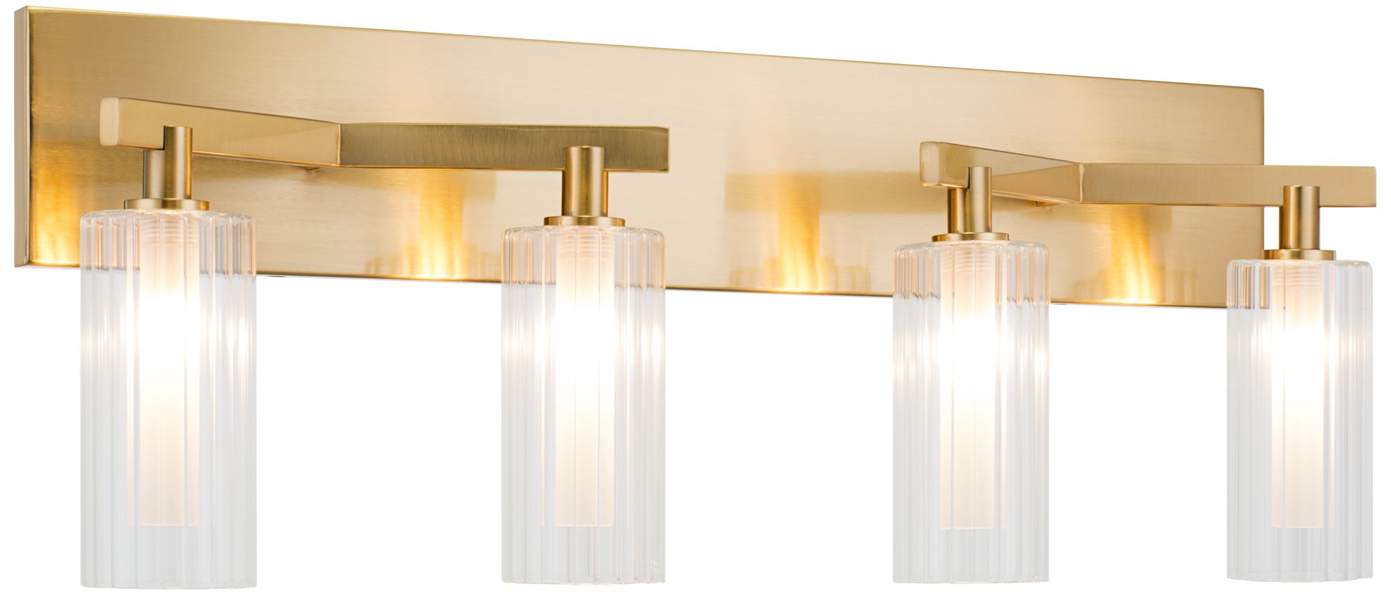 Matteo 4 LT  L29.55" "KRISTOFY" AGED GOLD WALL SCONCE GLASS SHADE