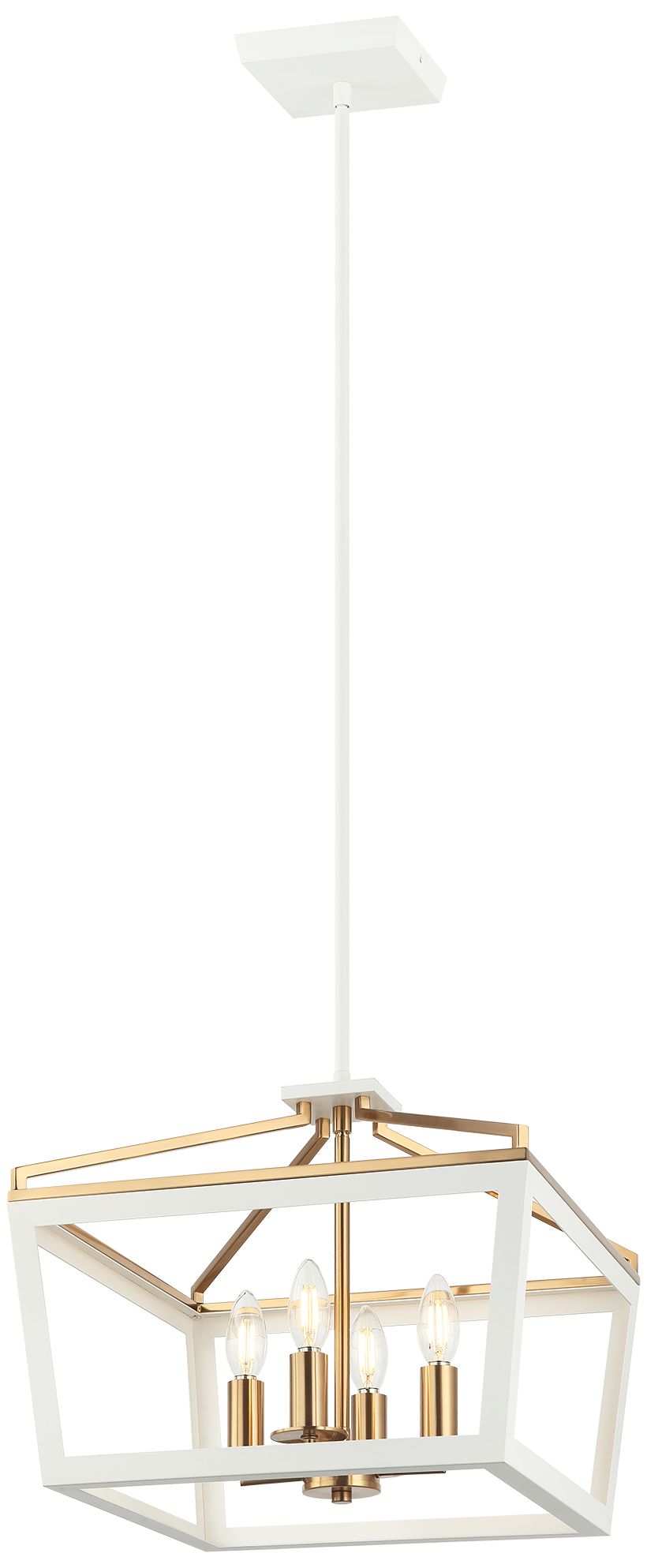 Matteo 4 LT MAVONSHIRE WHITE+ AGED GOLD CHANDELIER E12 60W