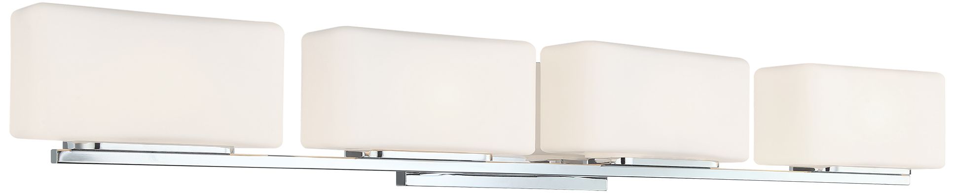 Matteo 4 LT  W CHICLET CHROME WALL SCONCE -OPAL GLASS