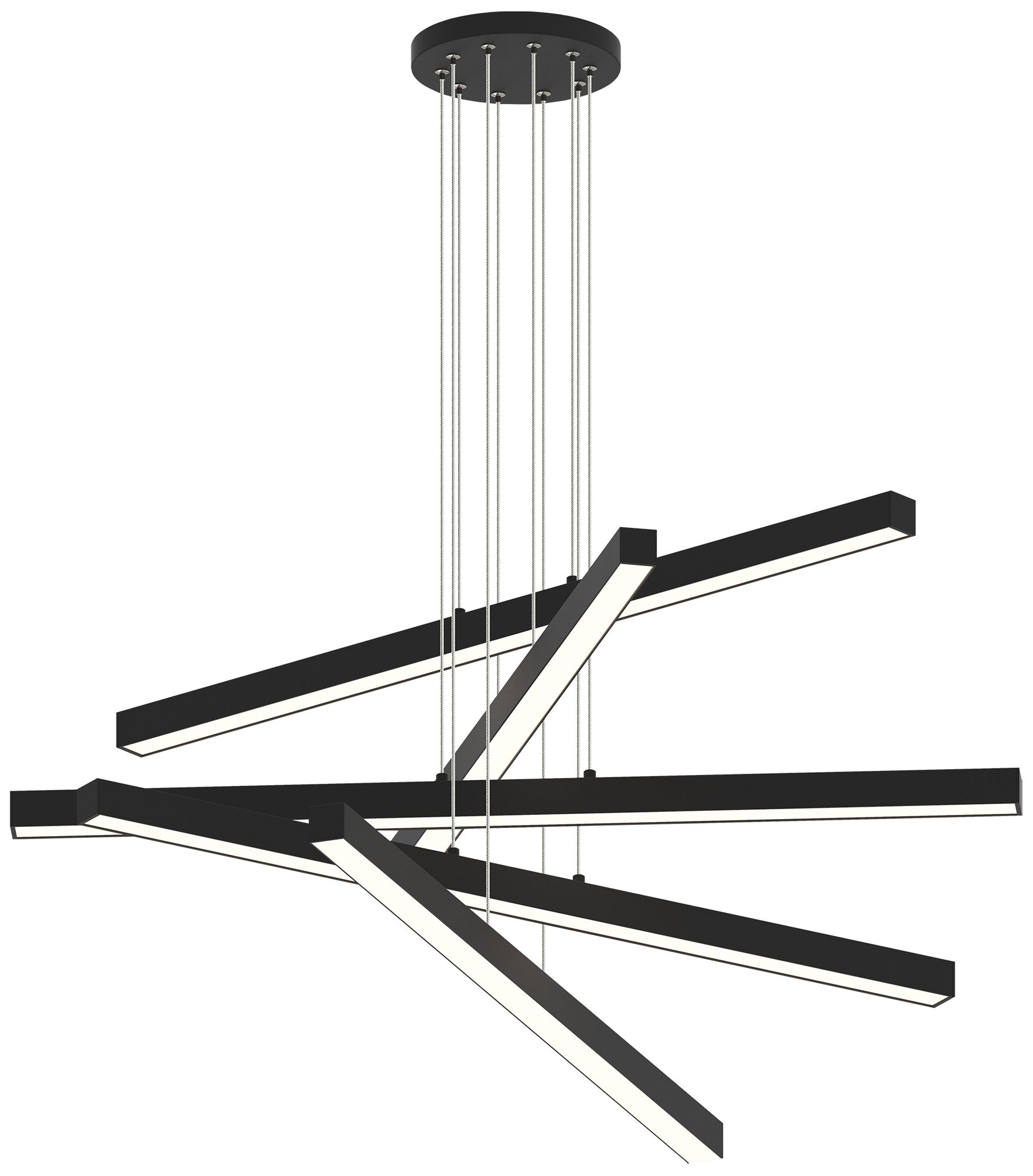 Matteo 42 5 TIER LED PRESLEY MATTE BLACK PENDANT