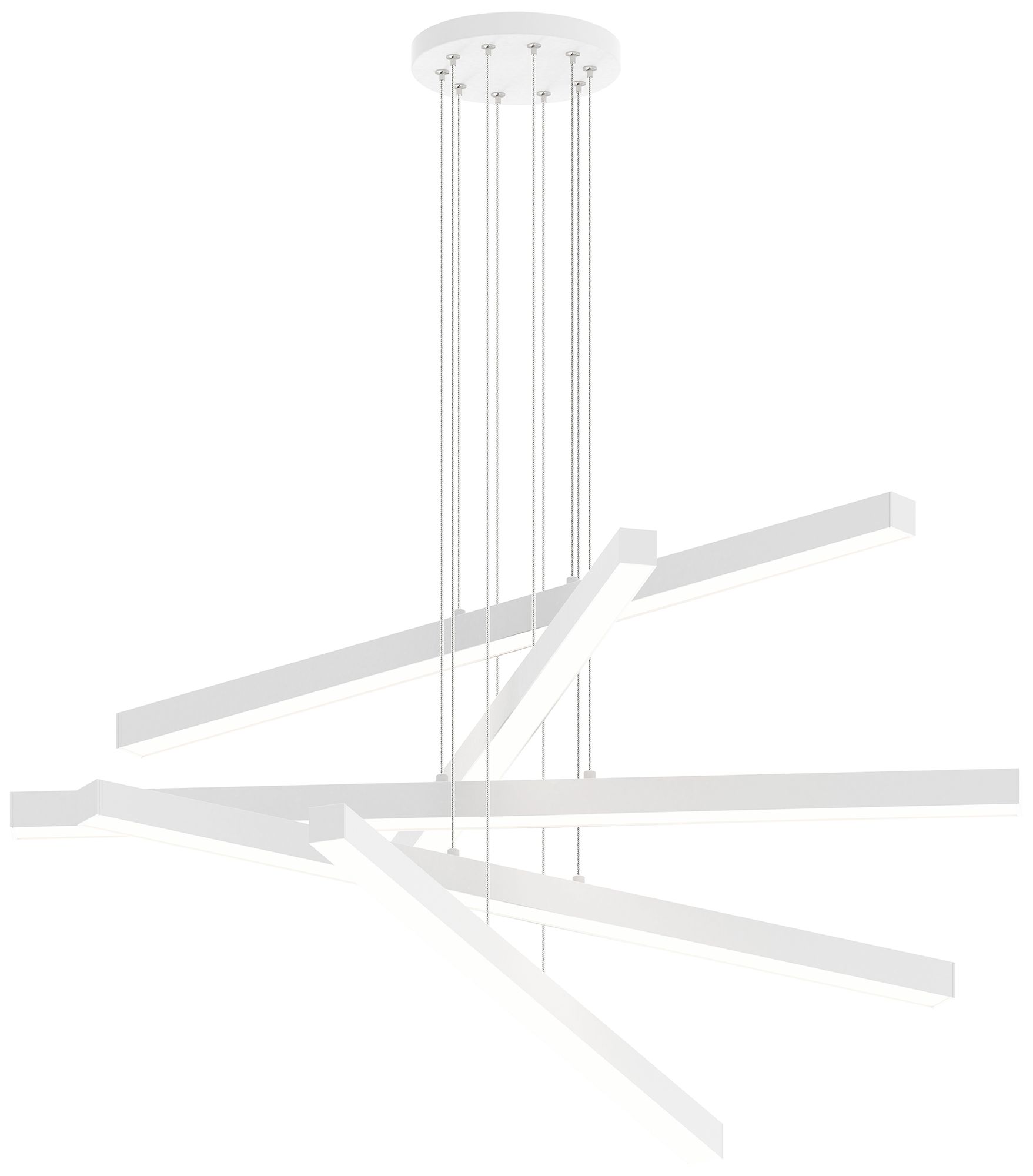 Matteo 42 5 TIER LED PRESLEY MATTE WHITE PENDANT