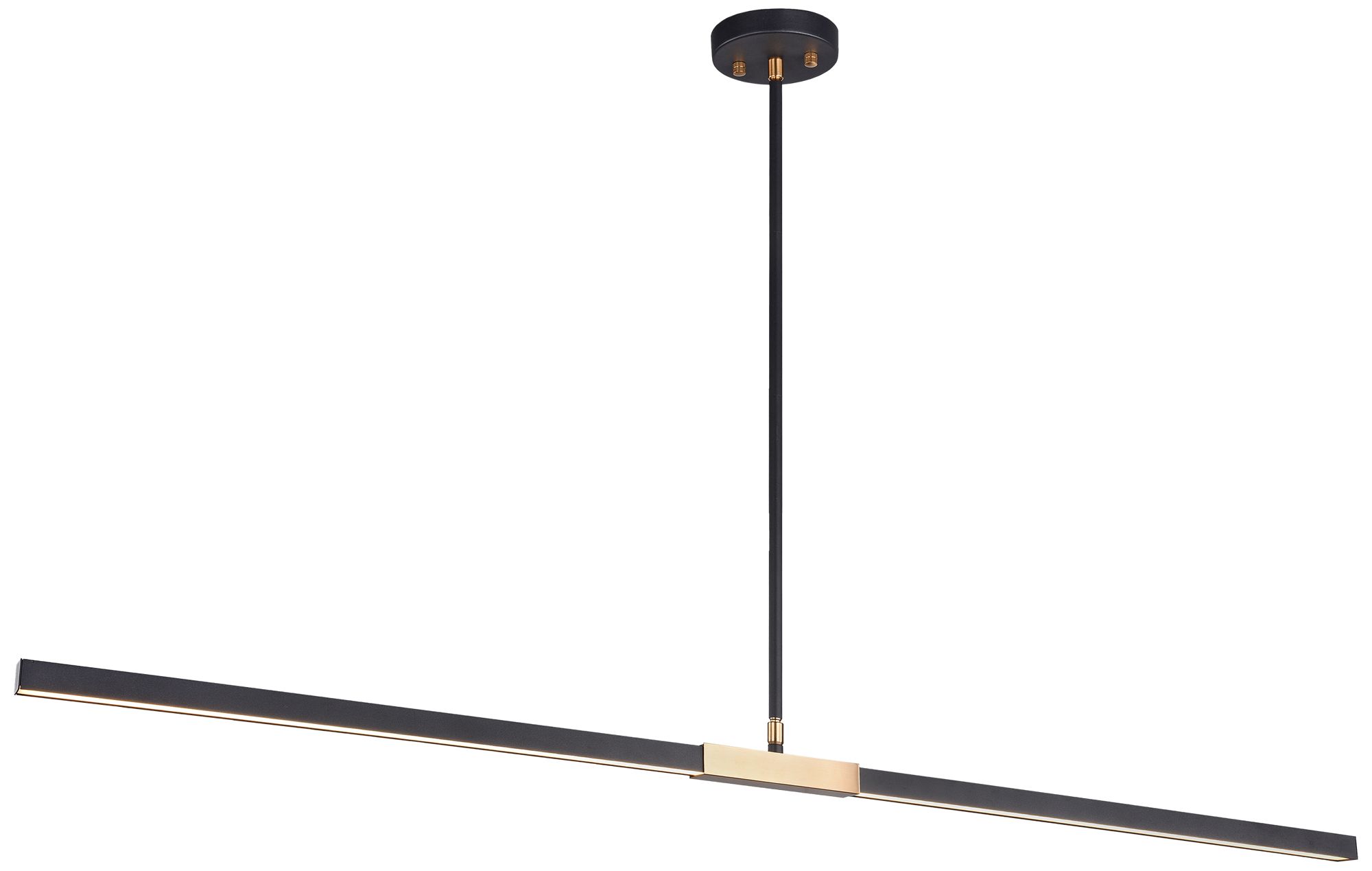 Matteo 49 1 TIER LED LINEARE MATTE BLACK/ AGED GOLD  PENDANT