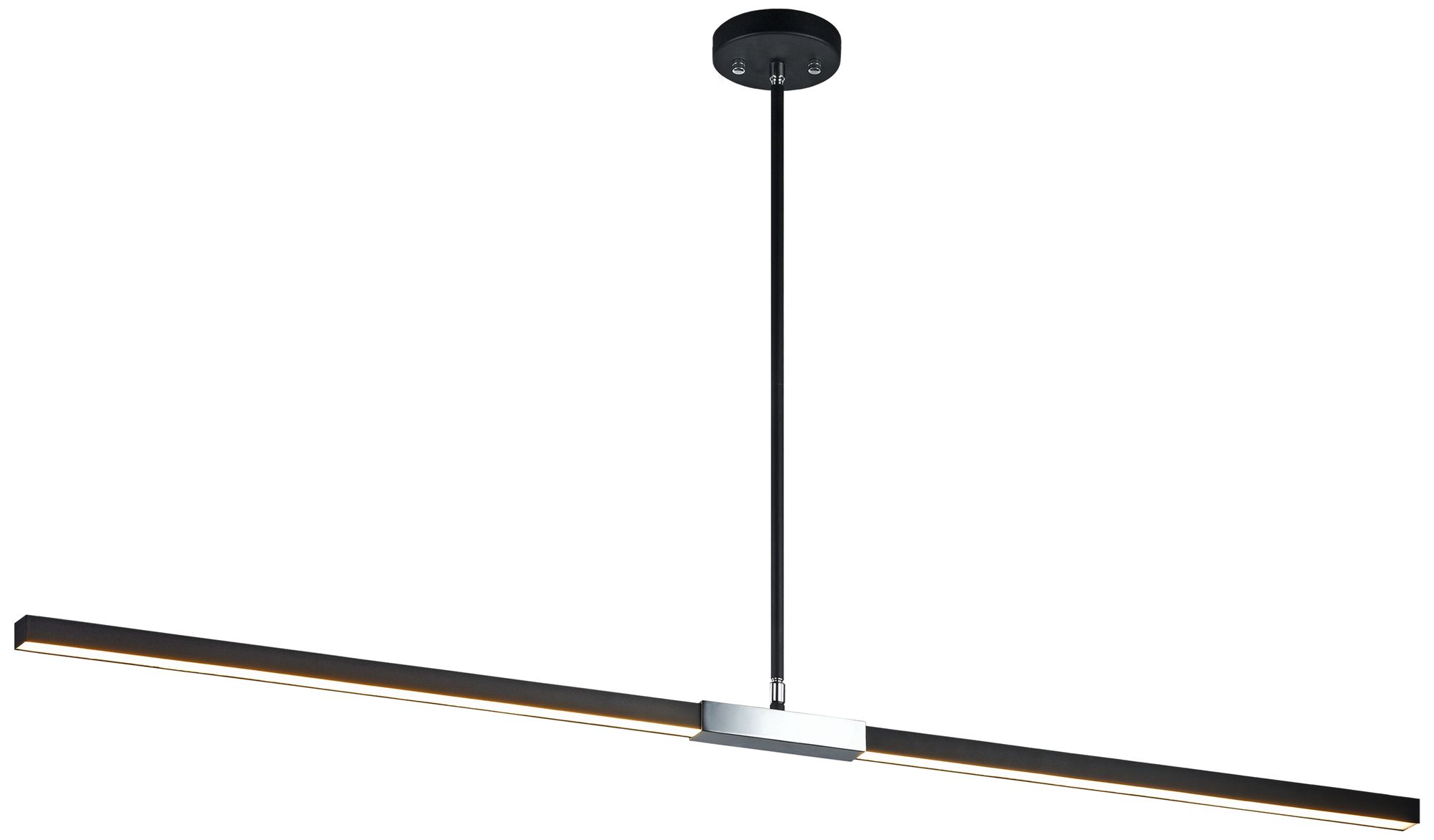 Matteo 49 1 TIER LED  LINEARE MATTE BLACK/CHROME PENDANT