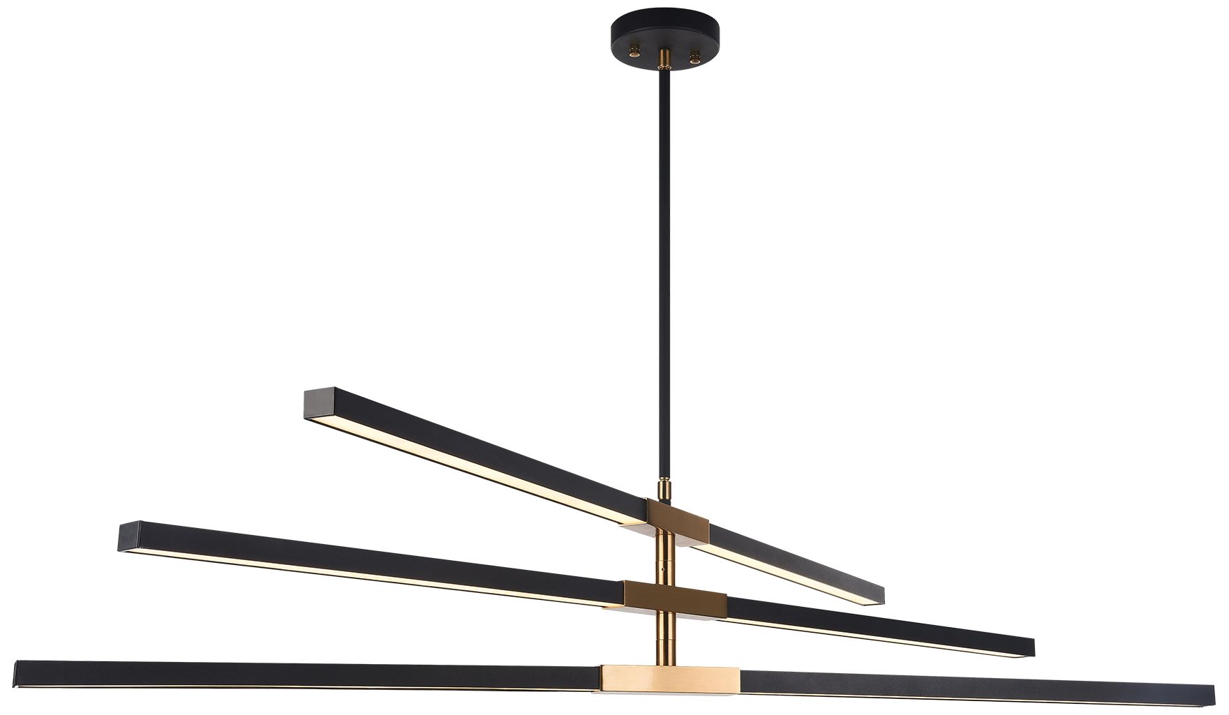 Matteo 49 3 TIER LED LINEAR MATTE BLACK/AG  PENDANT