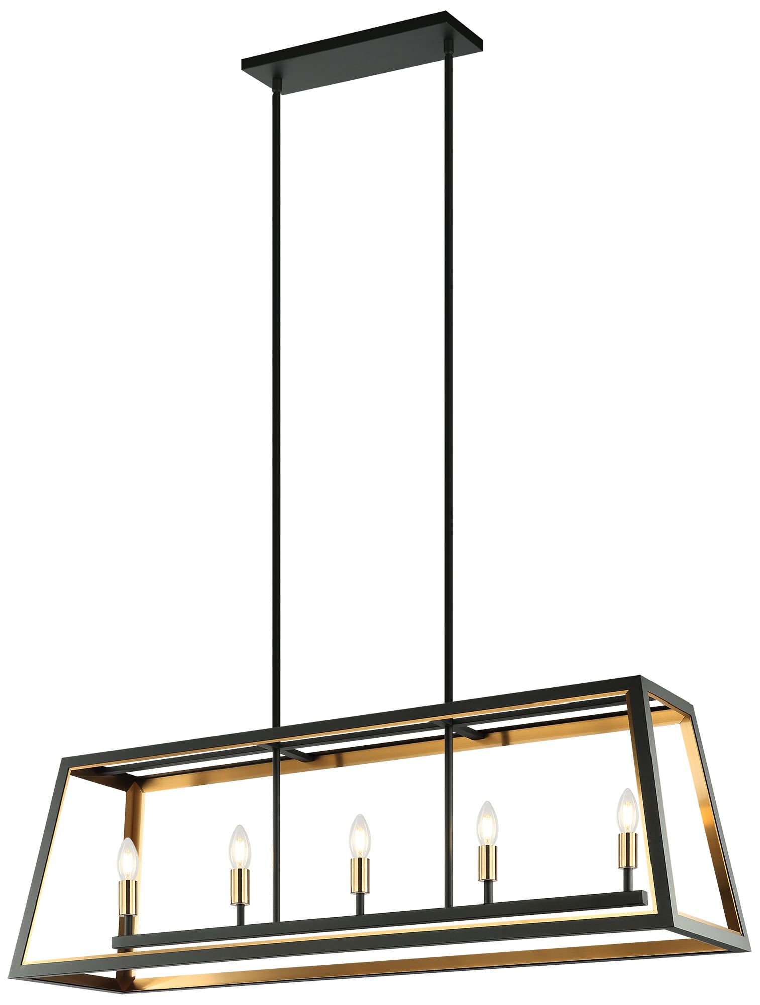 Matteo 5 LT ROSALIE BLACK+ AGED GOLD CHANDELIER E12 60W