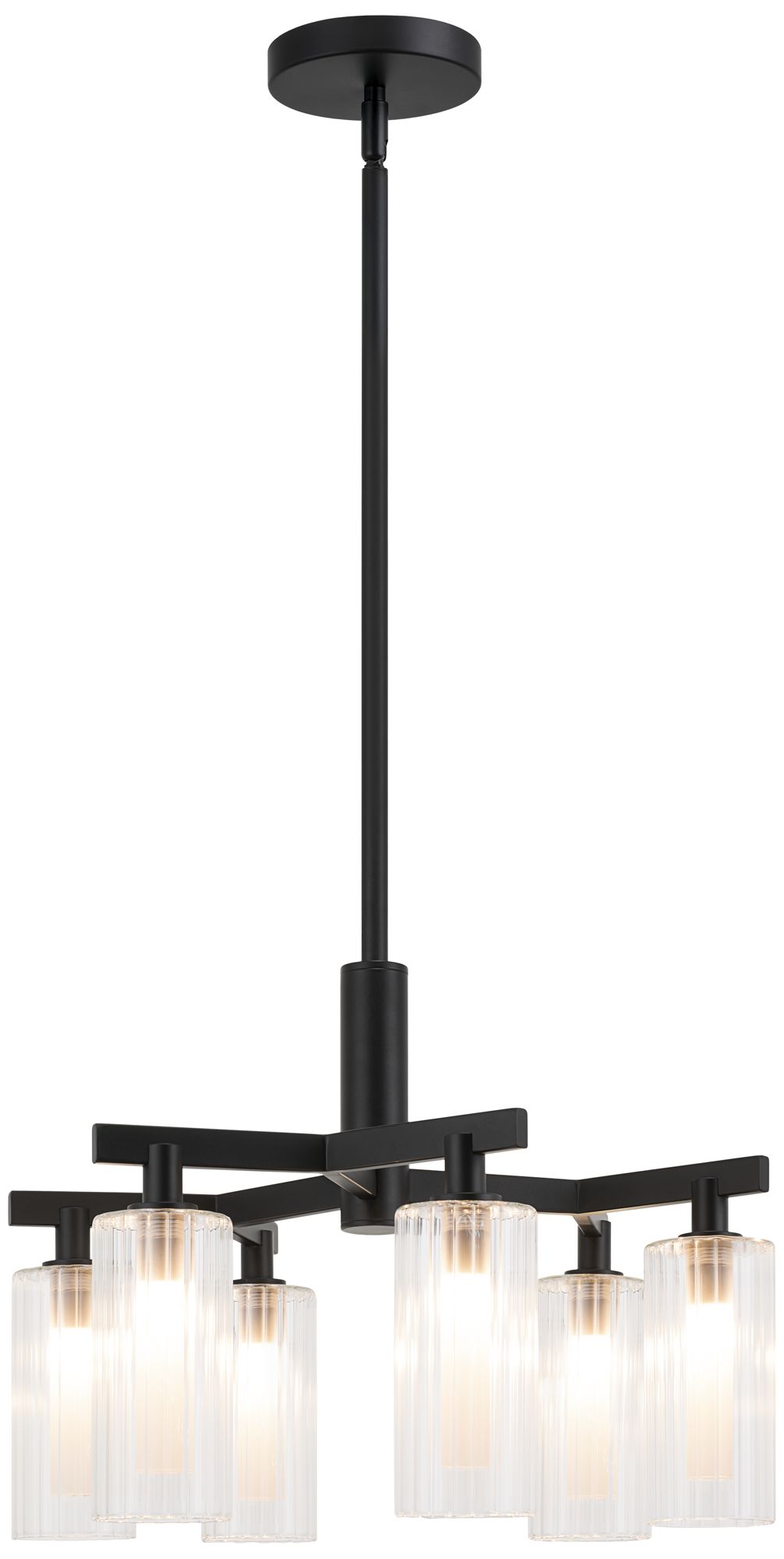 Matteo 6 LT  Diameter21.25 KRISTOF BLACK CHANDELIER GLASS SHADE