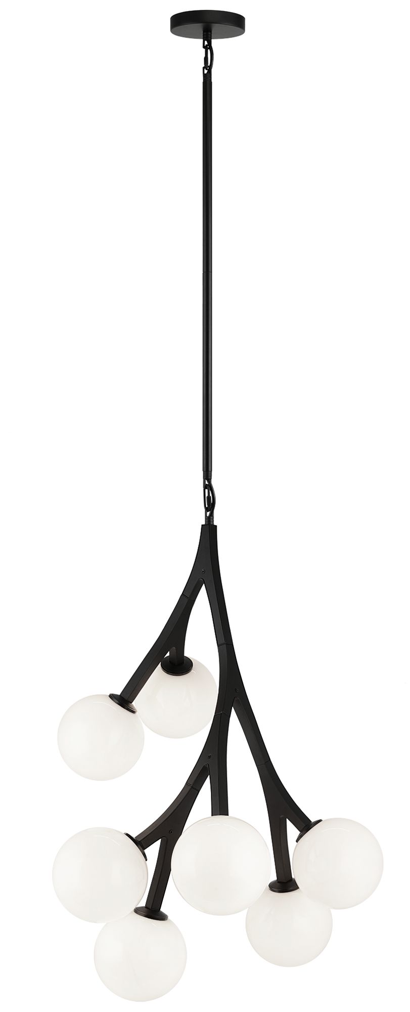 Matteo 7 LT L19.6 W18.5  RAMI BLACK CHANDELIER E12 7*40W