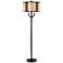 Matteo Floor Lamp with Mica and Metal Shade