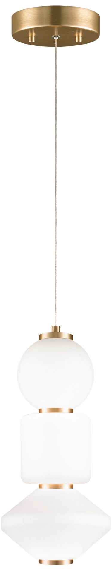 Matteo L13  3 DIFFERENT SMALL GLASS DANGO OXIDIZED GOLD PENDANT