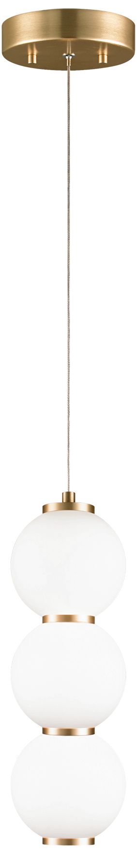 Matteo L13 3 ROUND SMALL GLASS  DANGO OXIDIZED GOLD PENDANT