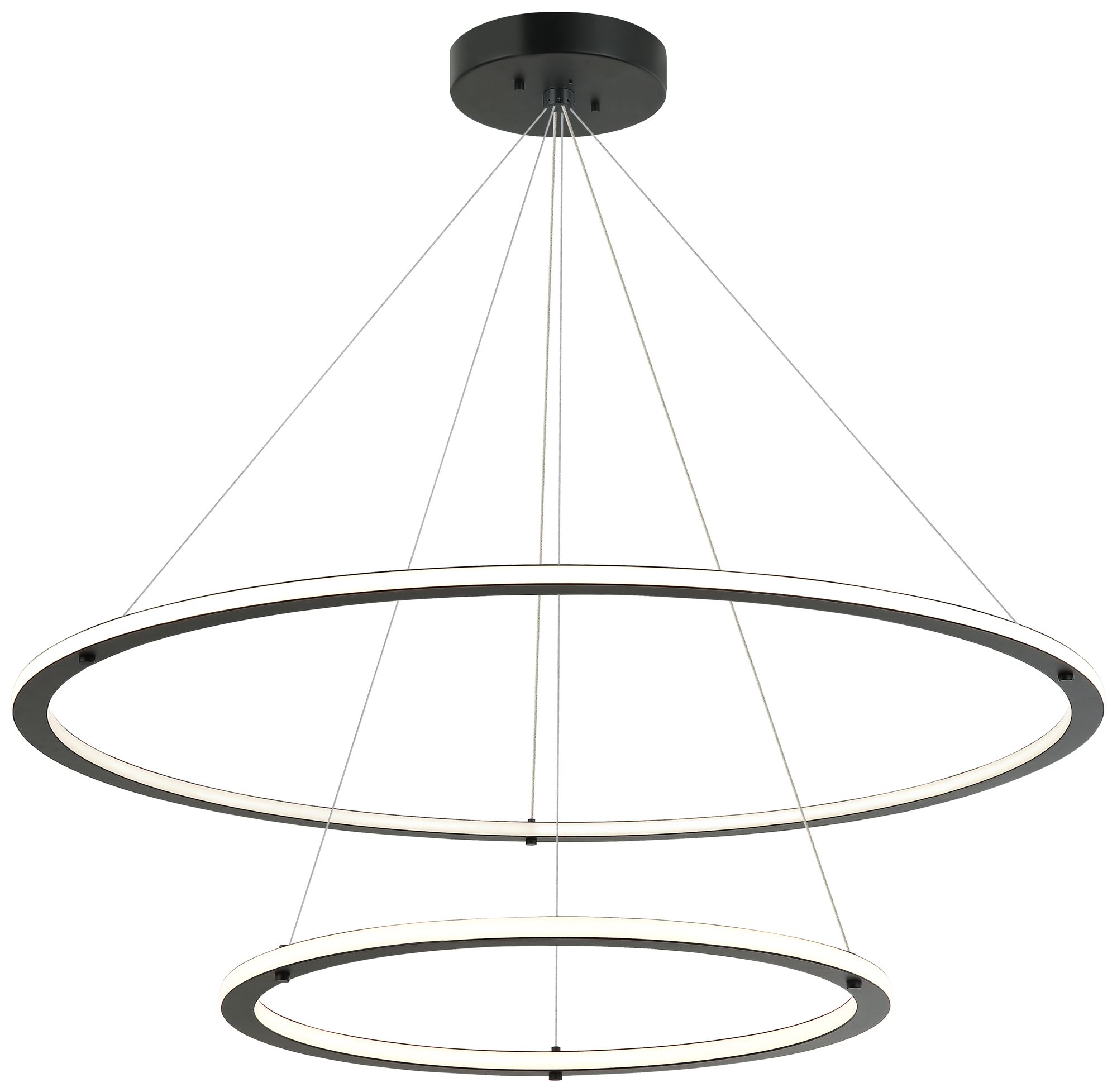 Image 2 Matteo *OS* 2 TIERS D24 + D40 VICTORIA BLACK CHANDELIER more views