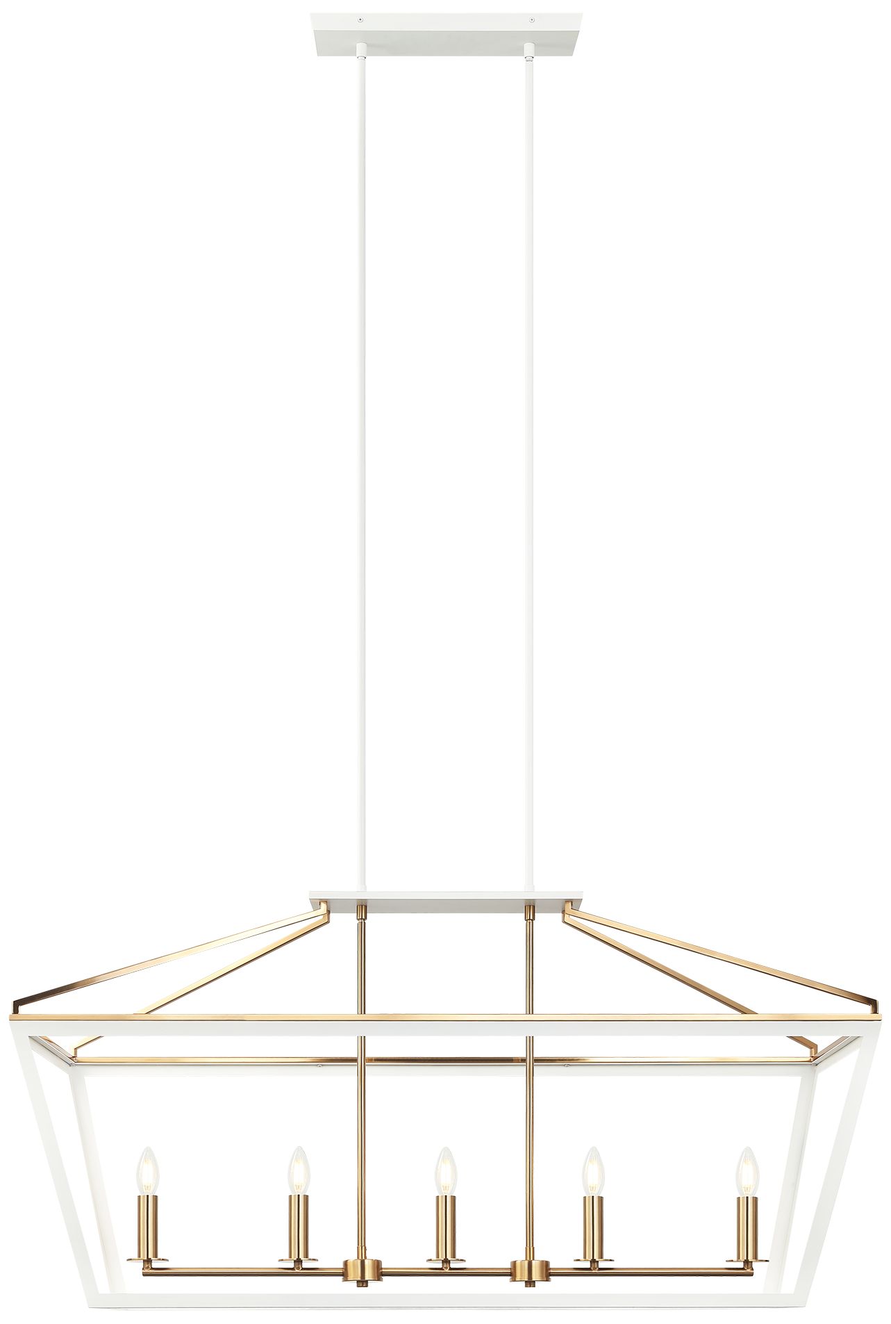 Matteo *OS* 5 LT MAVONSHIRE WHITE+ AGED GOLD CHANDELIER E12 60W