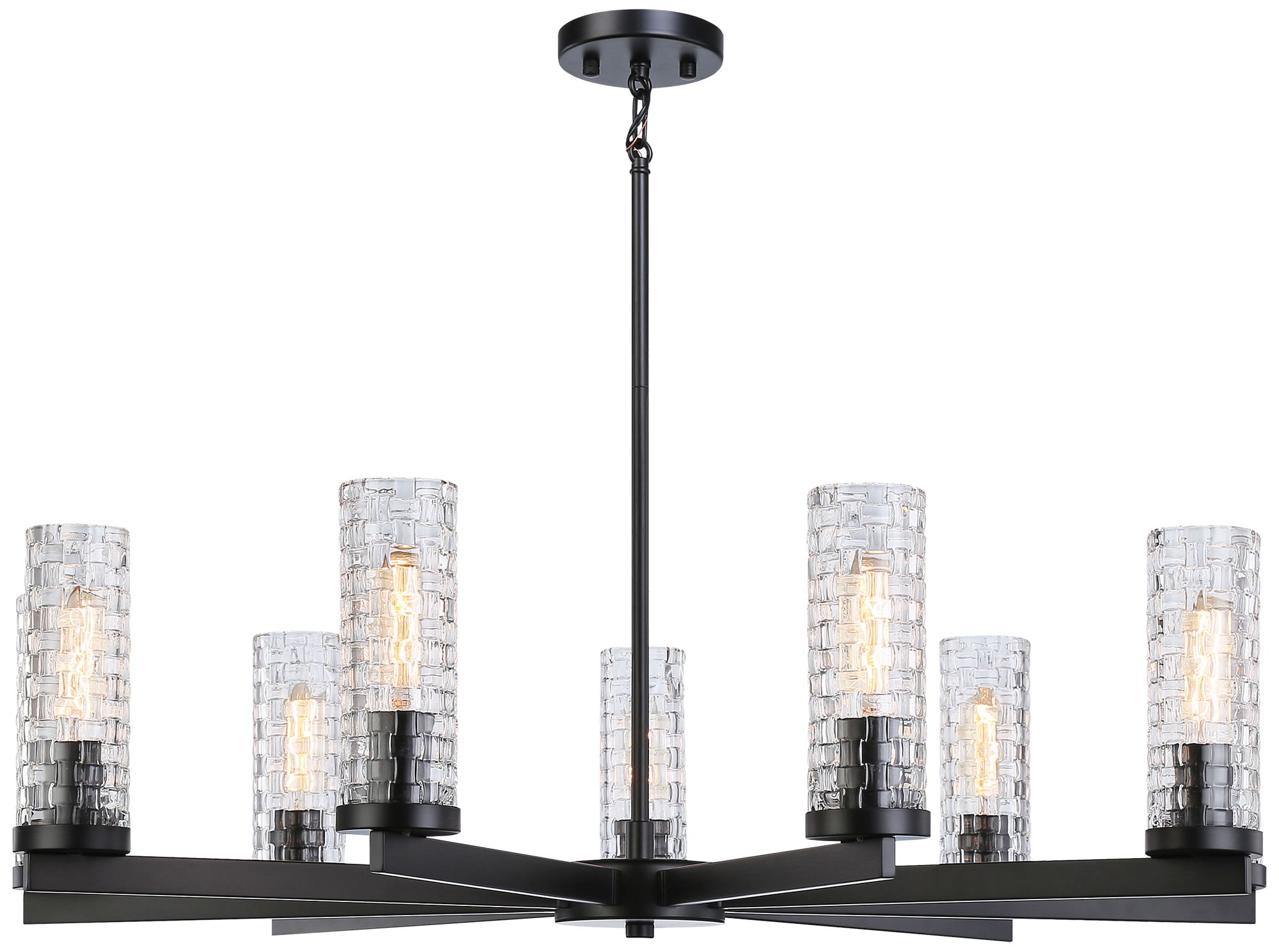 Matteo *OS* 9 LT D36 WEAVER BLACK CHANDELIER