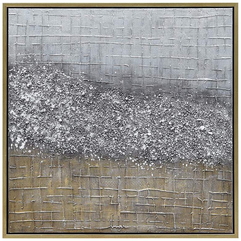 Image 3 Matter 36" Square Textured Metallic Framed Canvas Wall Art