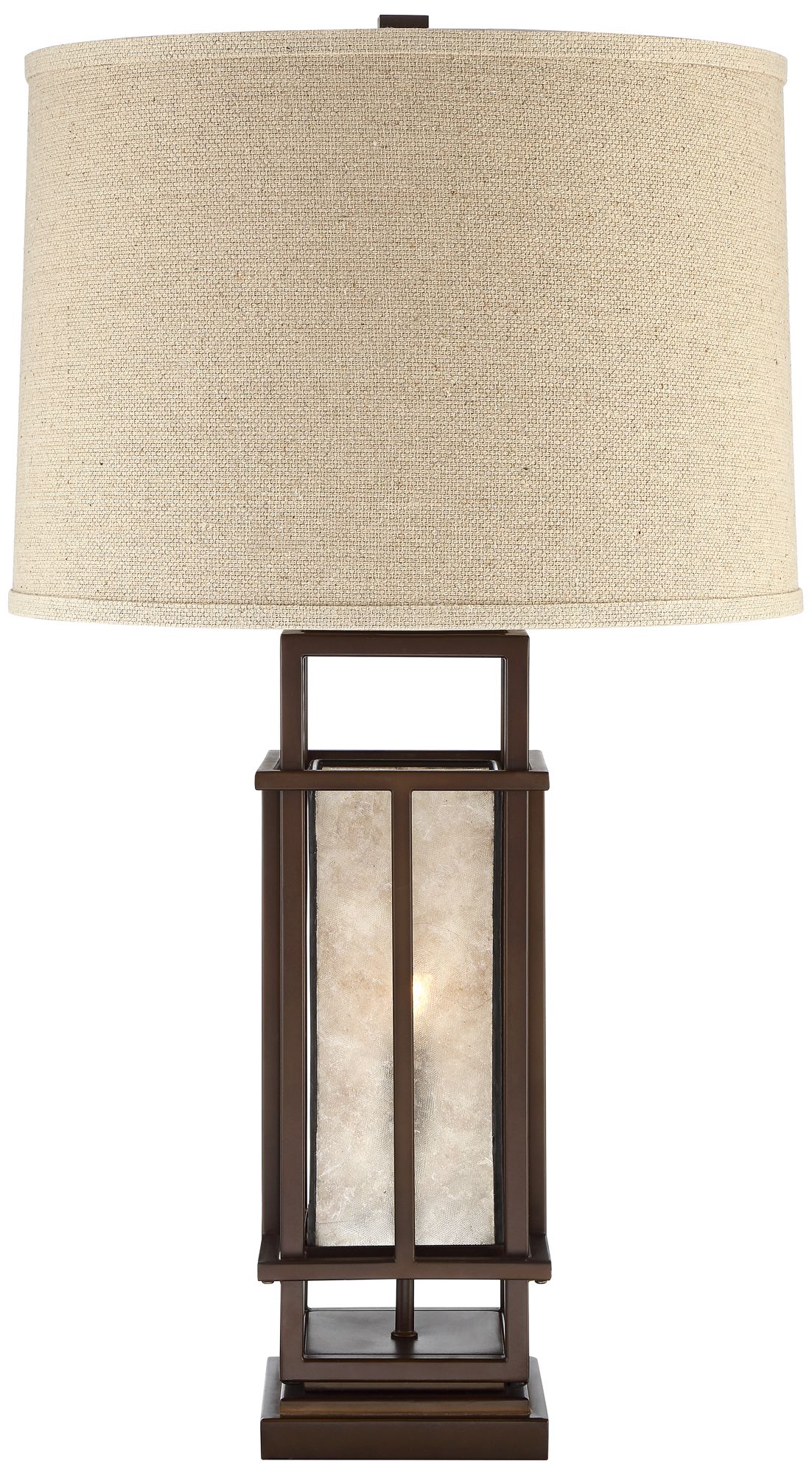 Matthew Brown Metal Table Lamp with LED Night Light 63R88 Lamps Plus