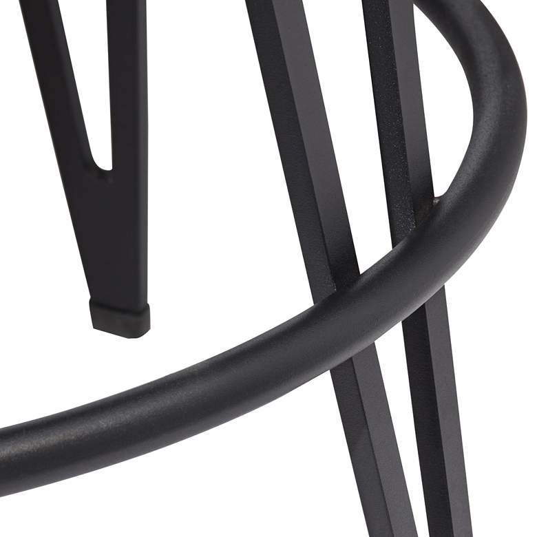 Image 6 Matthews 25" Bravo Metal and Black Swivel Counter Stool more views