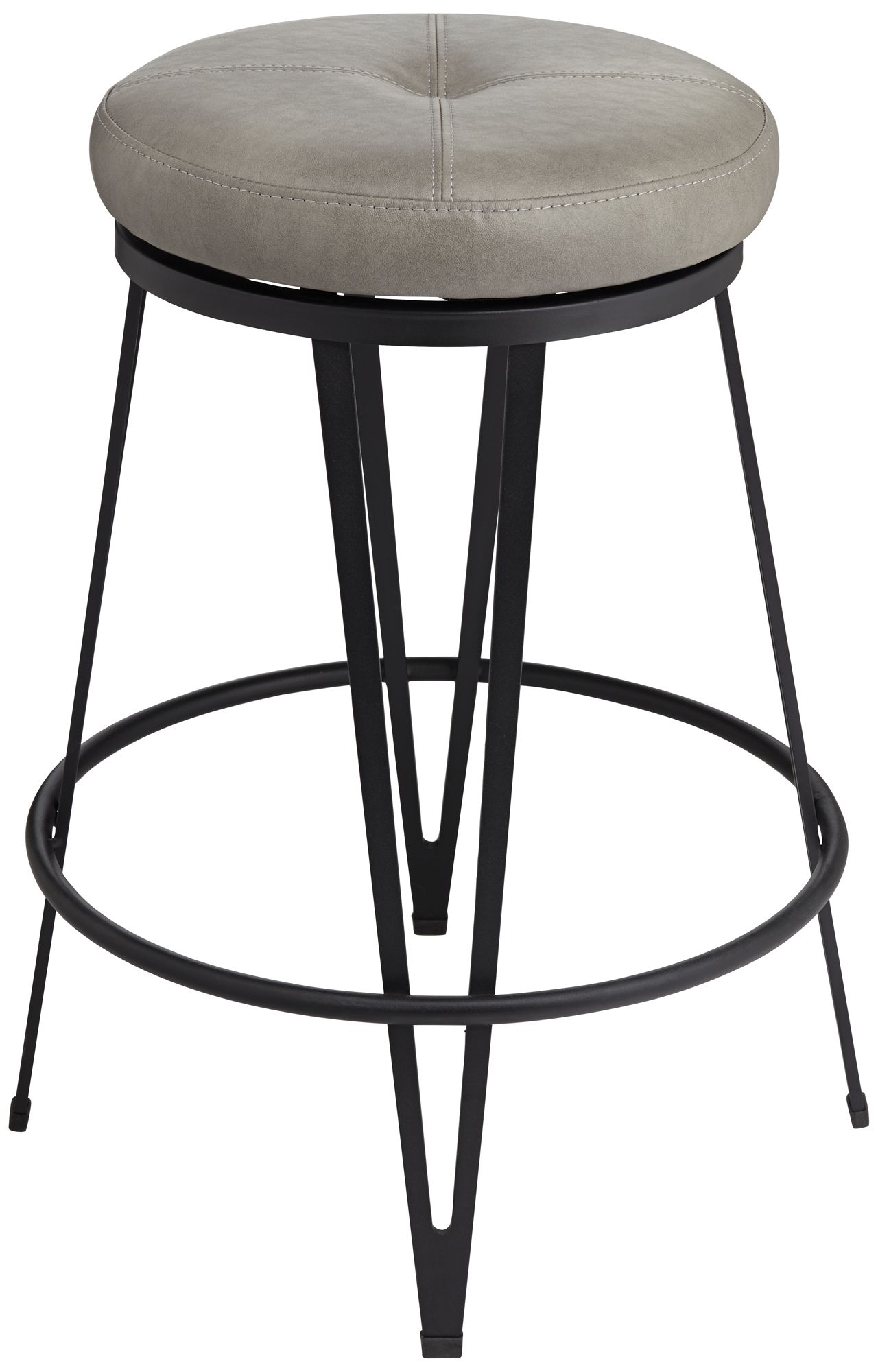 Matthews 25" Bravo Metal and Black Swivel Counter Stool