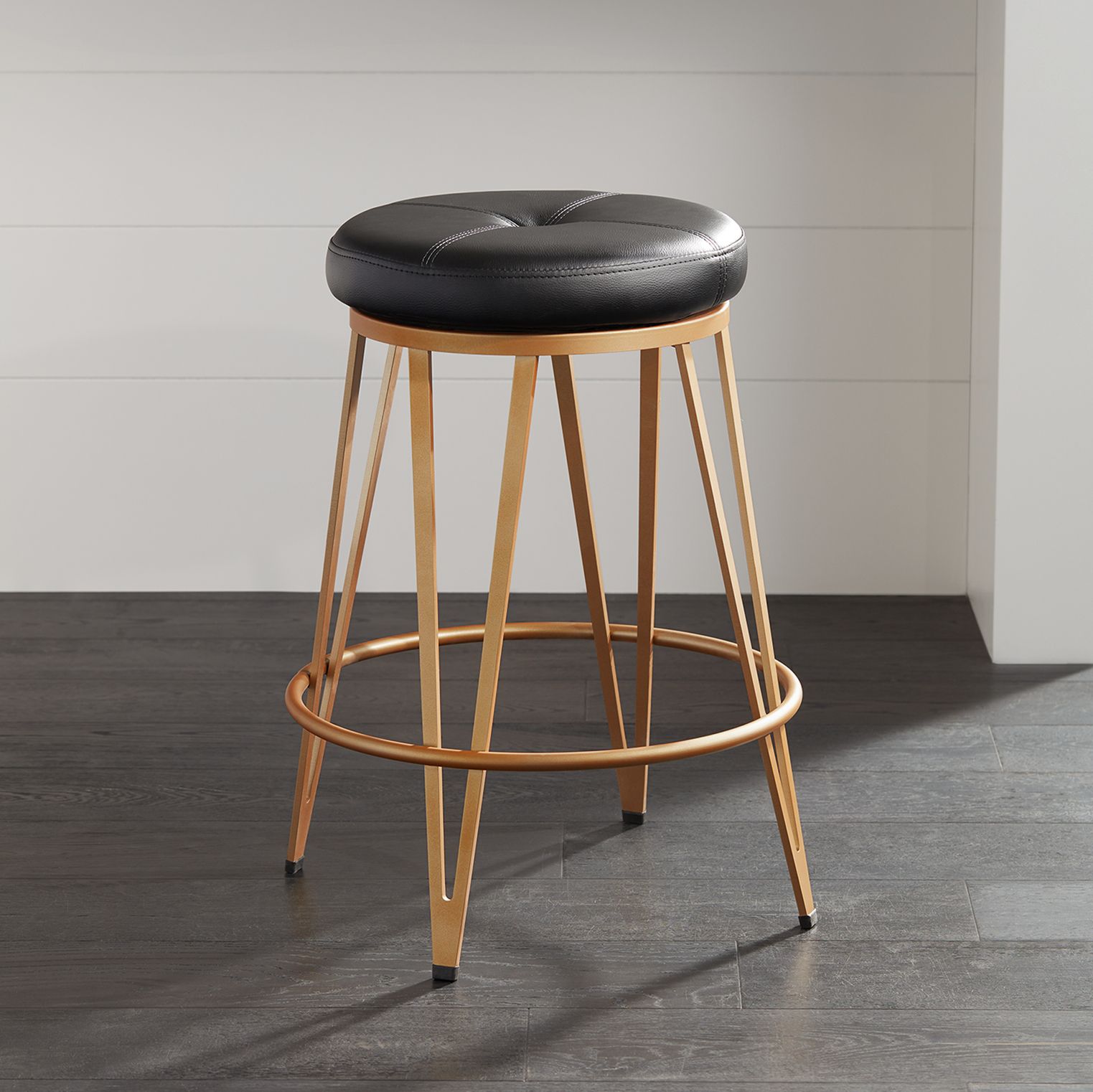 Brass backless counter discount stools