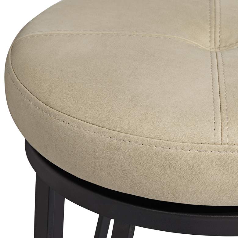 Image 4 Matthews 26" Bravo Cream and Black Swivel Counter Stool more views