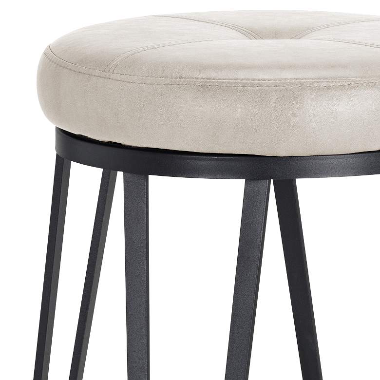 Image 2 Matthews 29" Bravo Cream and Black Swivel Bar Stool more views
