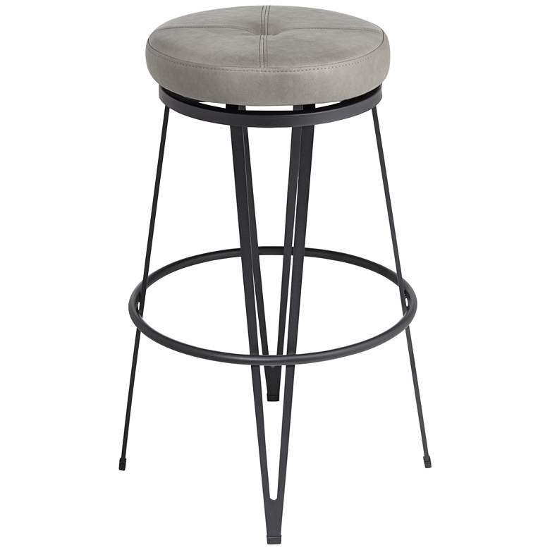 Image 7 Matthews 29 inch Bravo Metal and Black Swivel Bar Stool more views