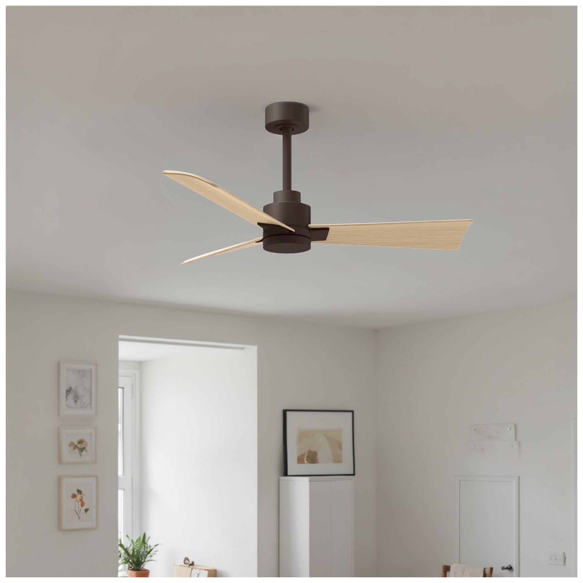 Image 3 Matthews Alessandra 42" Bronze Ceiling Fan, Natural Blades more views