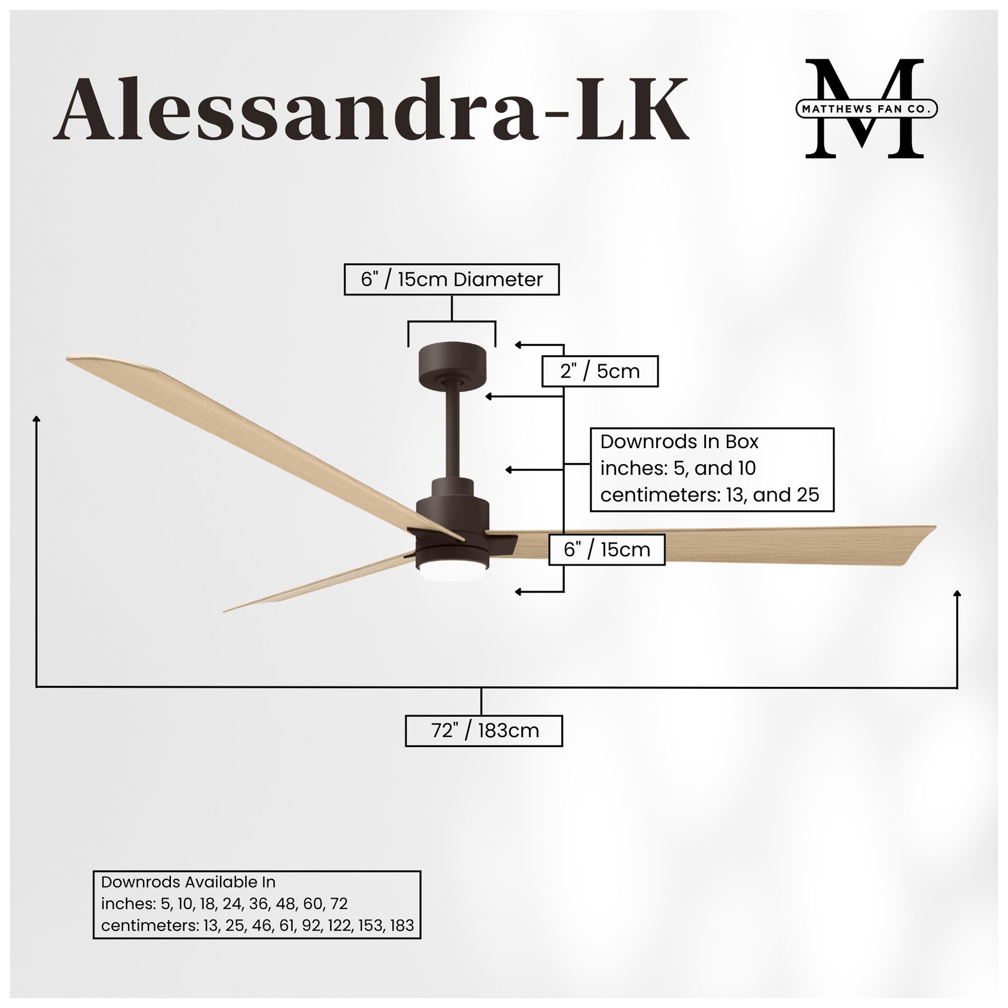 Image 5 Matthews Alessandra - LK 72" Bronze Ceil more views