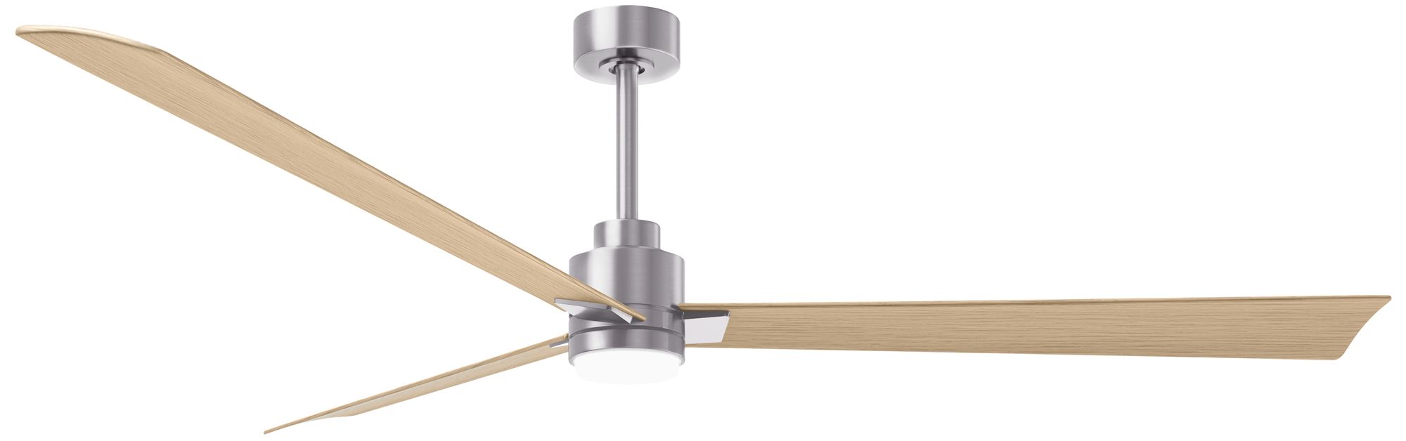 Matthews Alessandra - LK 72" Nickel Ceiling Fan, Maple Blades