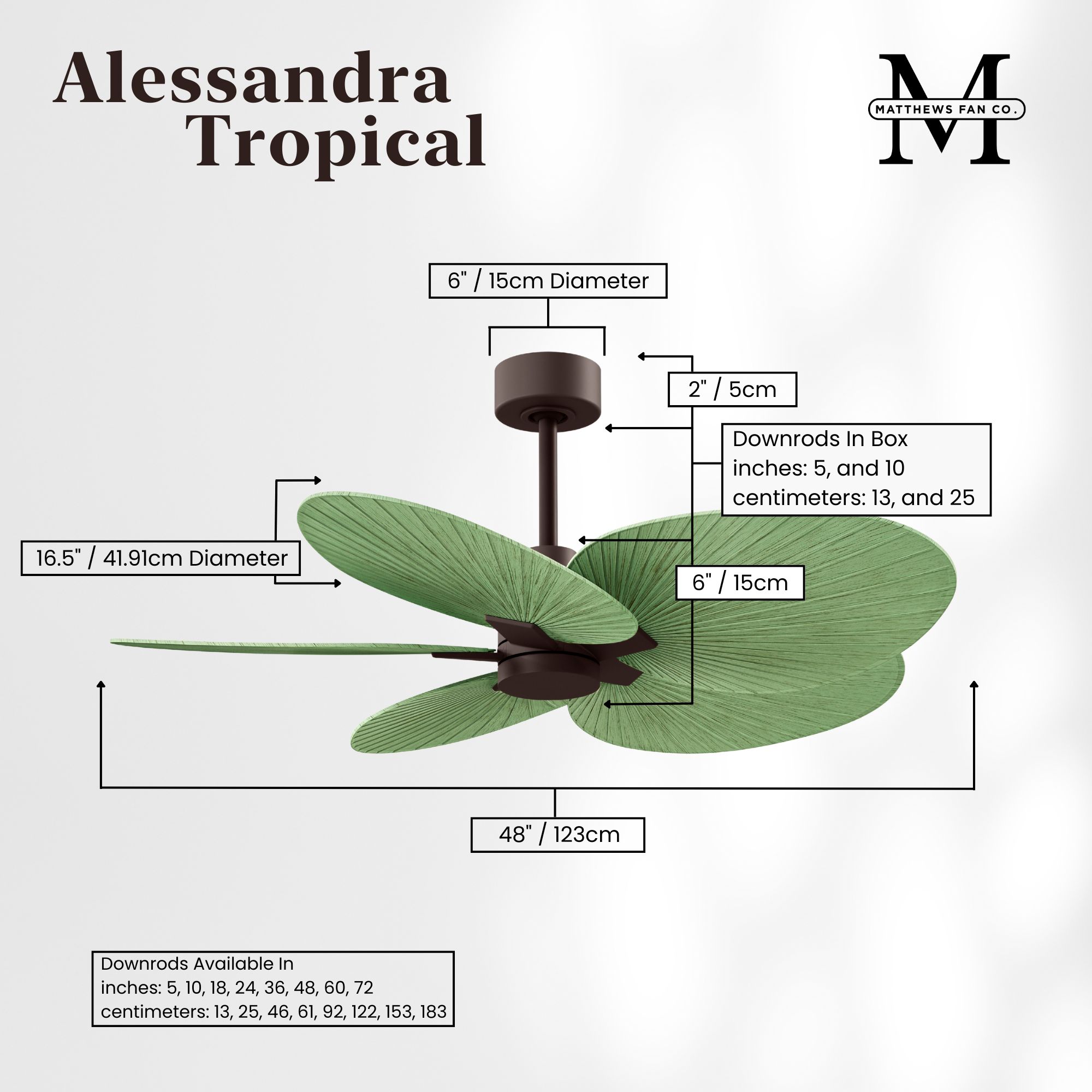 Image 3 Matthews Alessandra Tropical 48" Bronze more views