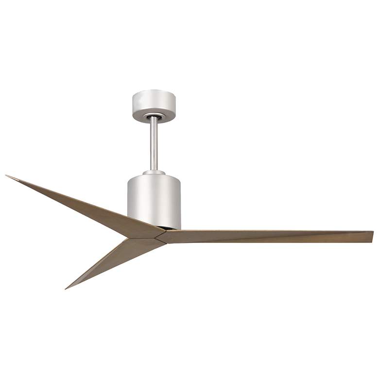Image 1 Matthews Eliza 56" Brushed Nickel Ceiling Fan With Gray Ash Blades