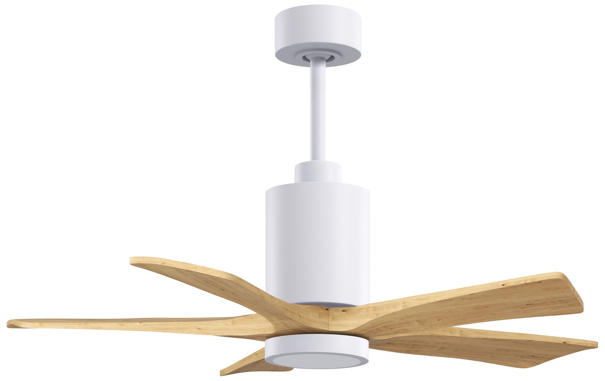 Image 5 Matthews Fan Patricia-5 White 42" Ceiling Fan, Light Maple Tone Blades more views