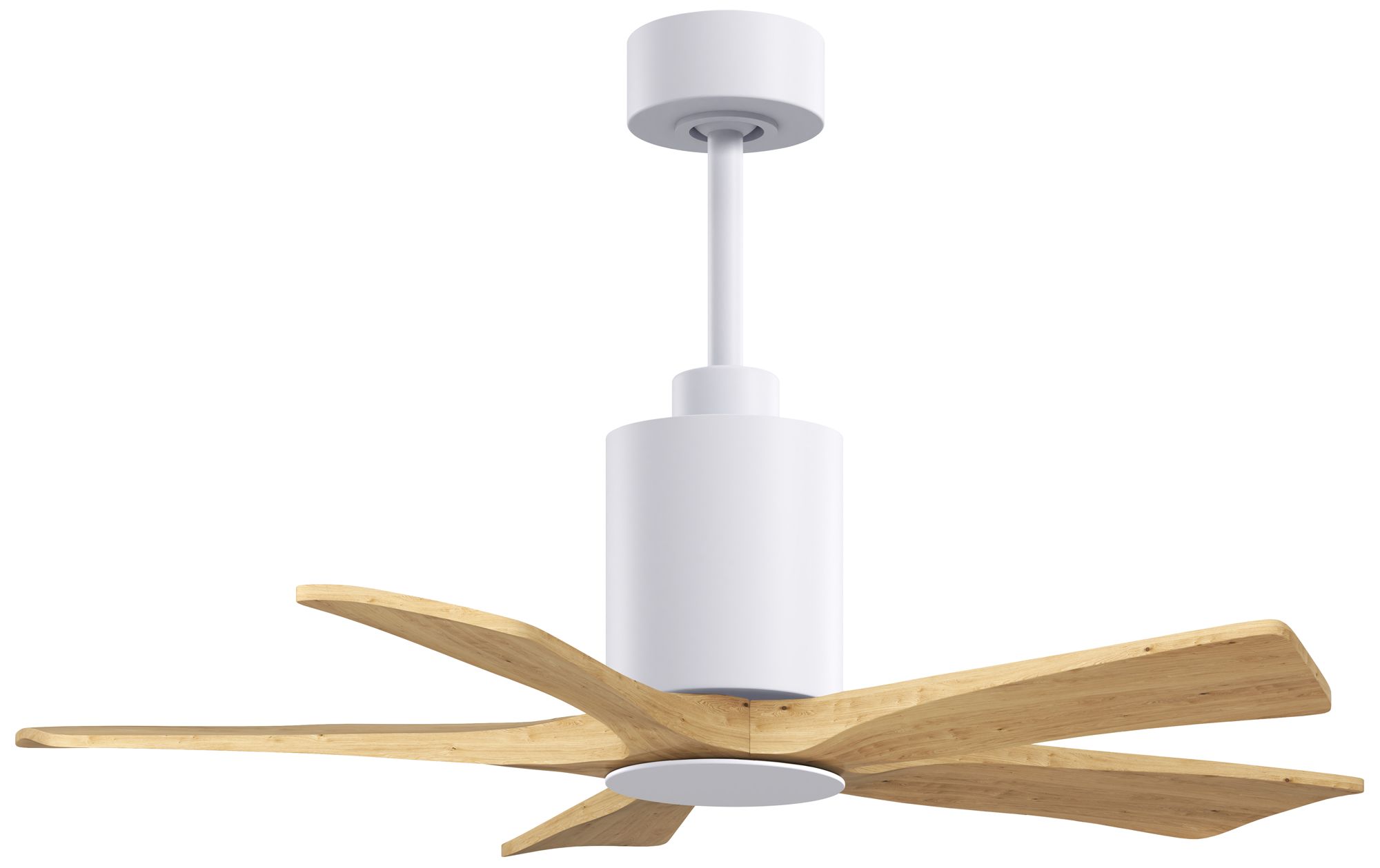 Image 7 Matthews Fan Patricia-5 White 42" Ceiling Fan, Light Maple Tone Blades more views