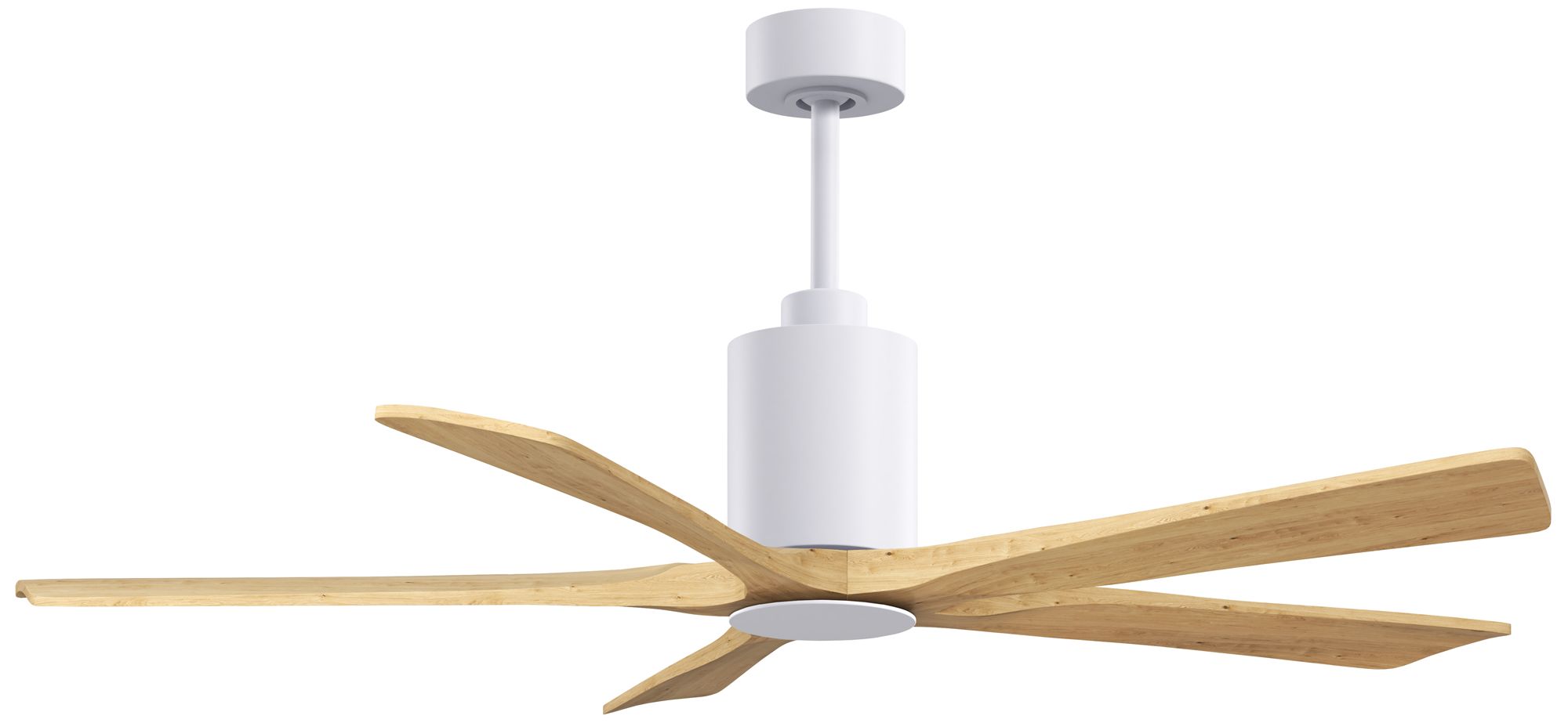 Image 7 Matthews Fan Patricia-5 White 60" Ceiling Fan, Light Maple Tone Blades more views