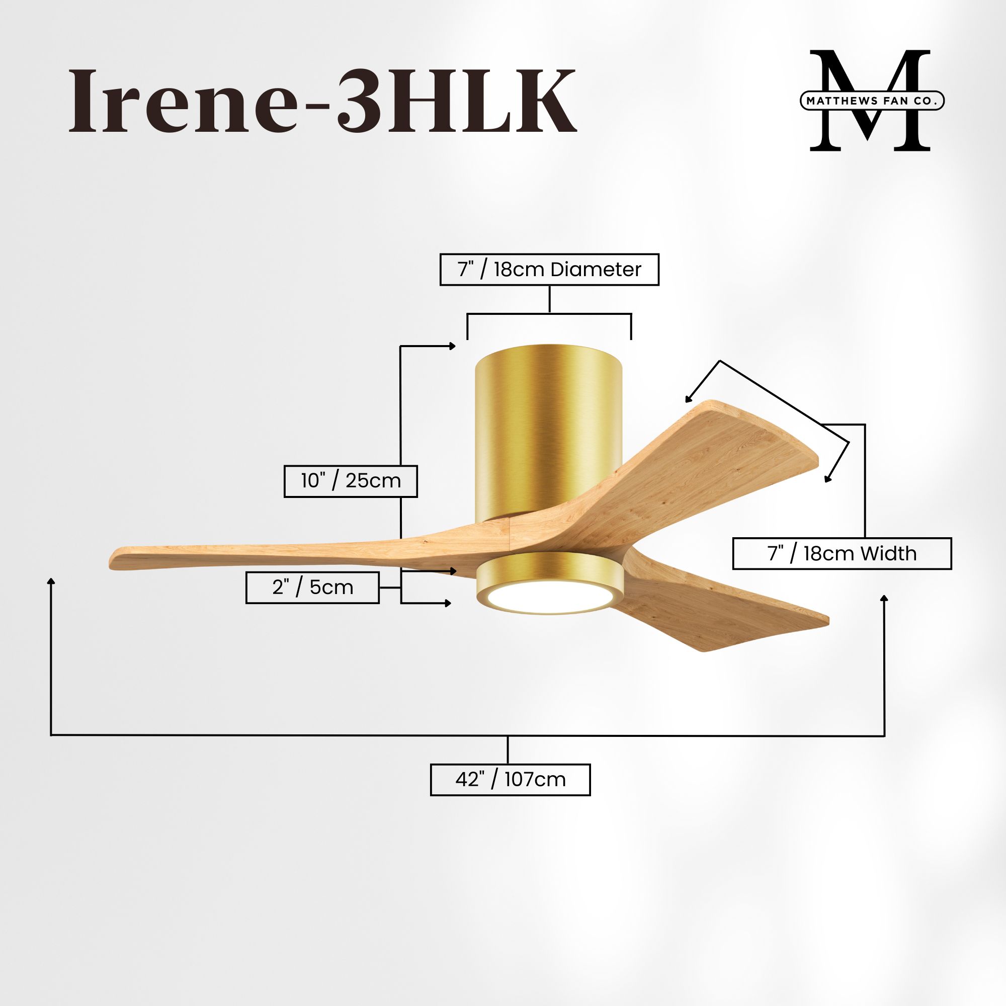 Image 5 Matthews Irene-3HLK 42" Brushed Brass Ce more views