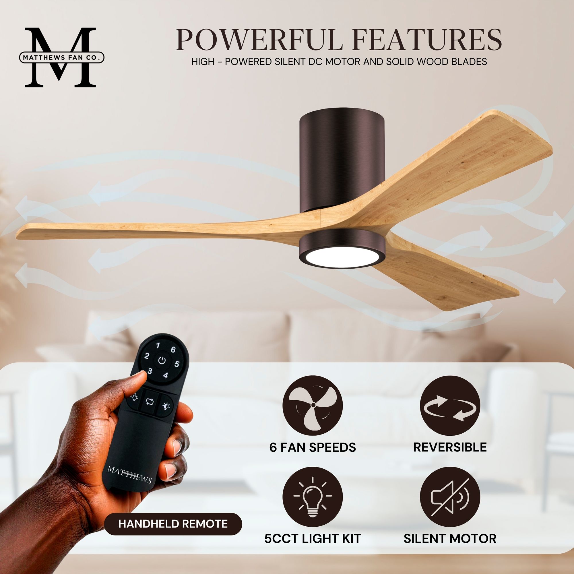 Matthews Irene-3HLK 42" Brushed Bronze C